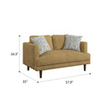 Jurie Yellow Loveseat Yellow Foam Engineered Wood