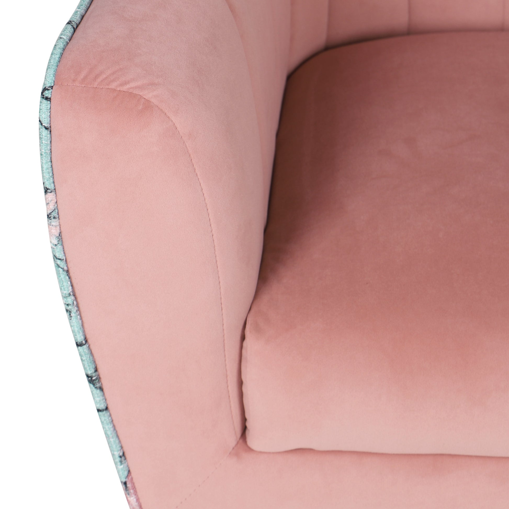 Rose Pink Accent Chair Pink Foam Solid Wood