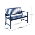 Loja Bench Blue Acacia Wood