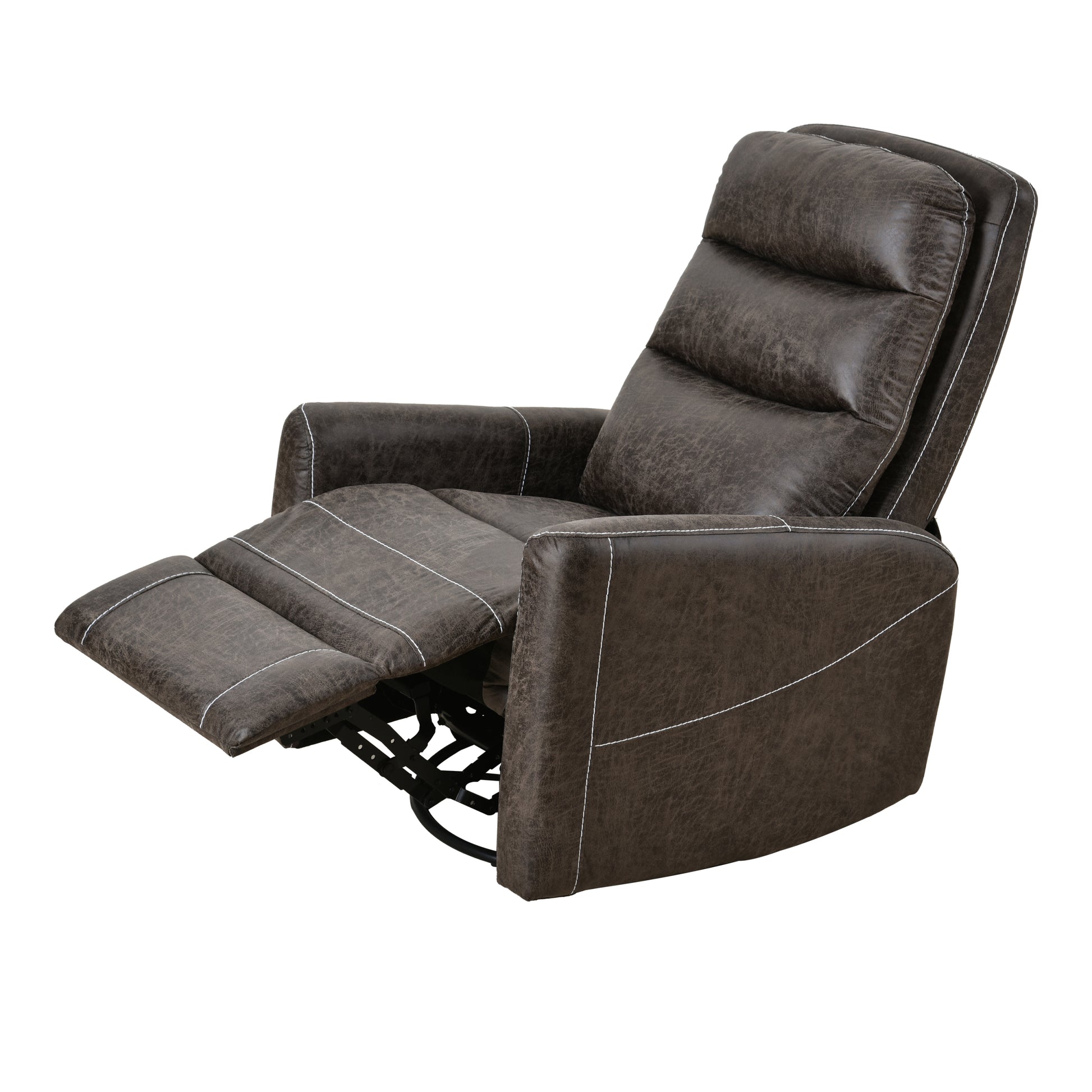 Swivel Glider Rocker Recliner Chair For Nursery,Manual Swivel Rocking Recliner,Mordern Home Theater Seating Soft Reclining Chairs For Living Room,Brown Antique Brown Primary Living Space Memory Foam Wipe Clean American Traditional Handle Memory Foam