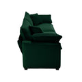 Modern Fabric Living Room Sofa With 4 Pillows Upholstered Large Deep Seating Loveseat, Green Corduroy Green Corduroy 2 Seat