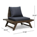 Sedona Club Chair Dark Grey Wood