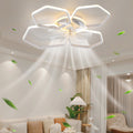 30Inches Ceiling Fan With Lights Remote Control Dimmable Led, 6 Gear Wind Speed Fan Light White Modern Acrylic