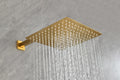 Wall Mounted Shower System In Brushed Gold With Shower Head, Handheld Shower, 3 Body Jets Brushed Gold Modern Brass Brass