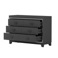3 Pieces Bedroom Sets Queen Size Upholstered Bed With Led Lights, Nightstands And Dresser With Metal Handles And Sparkling Shiny Decoration, Black Expected Arrival Time:8.5 Queen Black 3 Piece Set Mdf Metal
