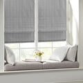 Basketweave Room Darkening Cordless Roman Shade Charcoal Polyester