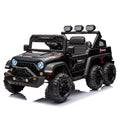 24V Ride On Large Pickup Truck Car For Kids,Ride On 4Wd Toys With Remote Control,Parents Can Assist In Driving,Bluetooth Music Version,Pickup Truck Design With Spacious Storage In The Rear. Black Polypropylene