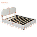 Teddy Fleece Full Size Upholstered Platform Bed With Hydraulic Storage System, White Full White Teddy