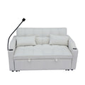 Modern Velvet Loveseat Futon Sofa Couch W Pullout Bed,Small Beautiful Seat Lounge Sofa With Adjustable Reclining Backrest,Toss Pillows, Pockets,Furniture For Living Room,3 In 1 Convertible Sleeper