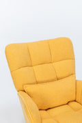 Rocking Chair Nursery, Teddy Upholstered Glider Rocker With High Backrest, Reading Chair Modern Rocking Accent Chairs Glider Recliner For Living Room, Nursery, Bedroom Yellow Velvet