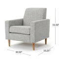 Club Chair Light Grey Fabric