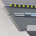 Homcom Wheelchair Ramp, 10Ft Foldable Threshold Ramp, Aluminum Handicap Ramp With Non Slip Surface, Transition Plates Above And Below For Home, Doorways, Steps, 600Lbs Capacity Black Aluminum
