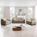 Luxurious And Sophisticated Sofa Set With Soft Cushions And Pillows, Sofa Set For Living Rooms And Clubs As Well As Home Theaters, Consisting Of Two Single Sofas And A 2 Seaters Sofas In Tan Corduroy Tan Corduroy 4 Seat