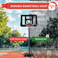 Basketball Hoop Outdoor Portable Goals Court System 4.2 10Ft Adjustable Height, 44 Inch Shatterproof Backboard & Enlarged Base, Gifts For Kids Youth Adults In Backyard Driveway Indoor Black Metal