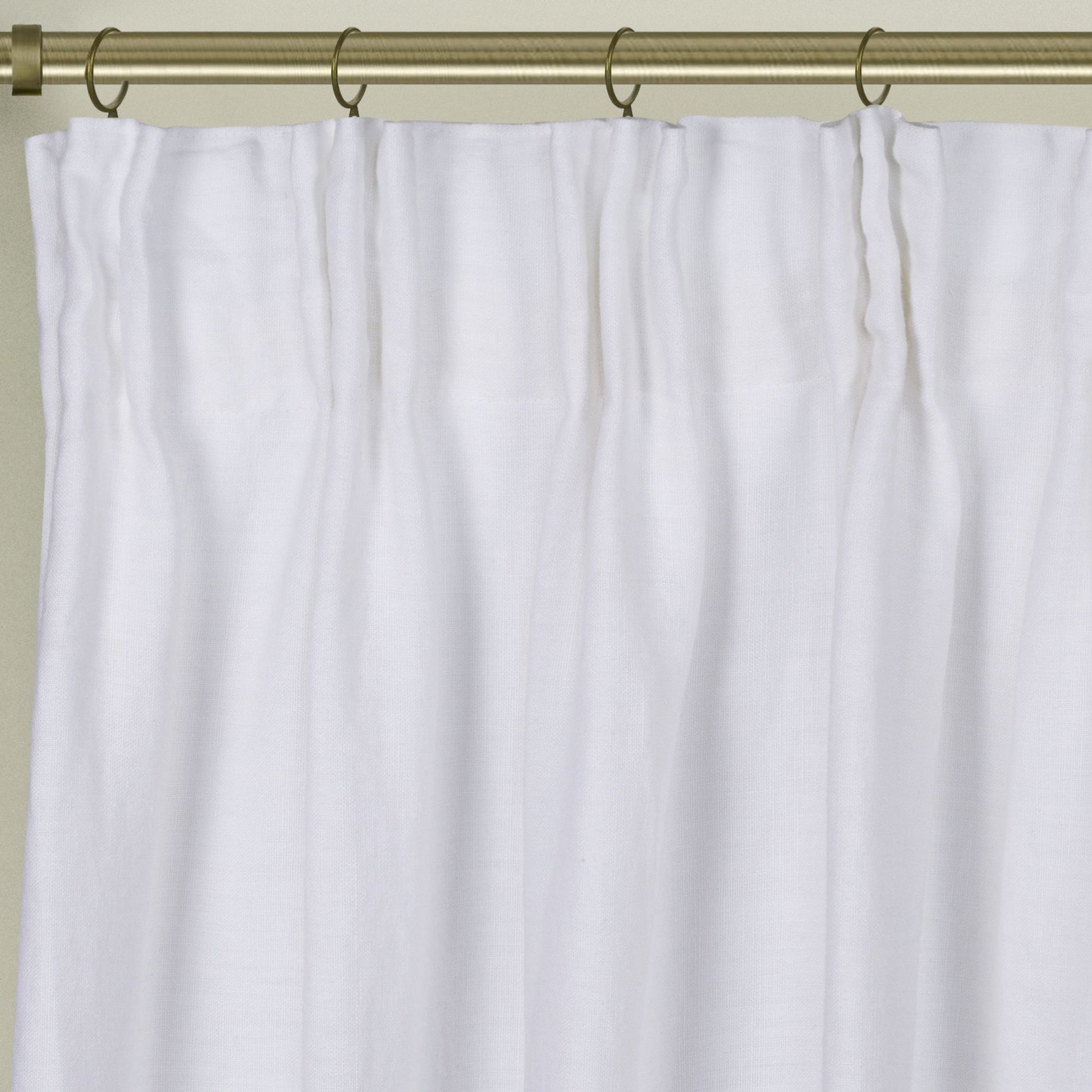 Newport Cotton Lining Window Curtains For Bedroom, Linen Curtains For Living Room, 84 Inches Long Curtains For Living Room, White White Linen