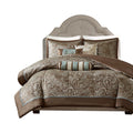 6 Piece Duvet Cover Set King Multicolor Polyester