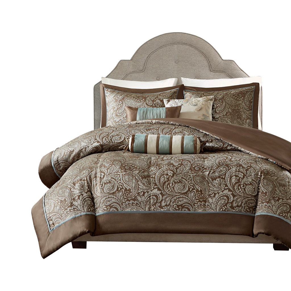 6 Piece Duvet Cover Set King Multicolor Polyester