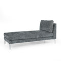 Chaise Lounge Grey Fabric