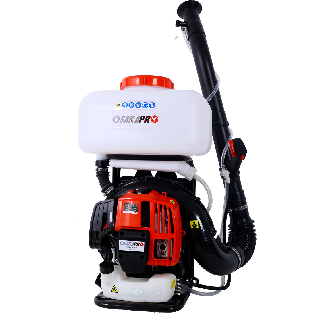 55.7Cc Mosquito Fogger Mister Duster Mosquito Sprayer Backpack Sprayer Cold Fogger,Gasoline Powered Sprayer Blower Machine With 20L Tank For Garden Spraying,Epa Compliant Orange Aluminium