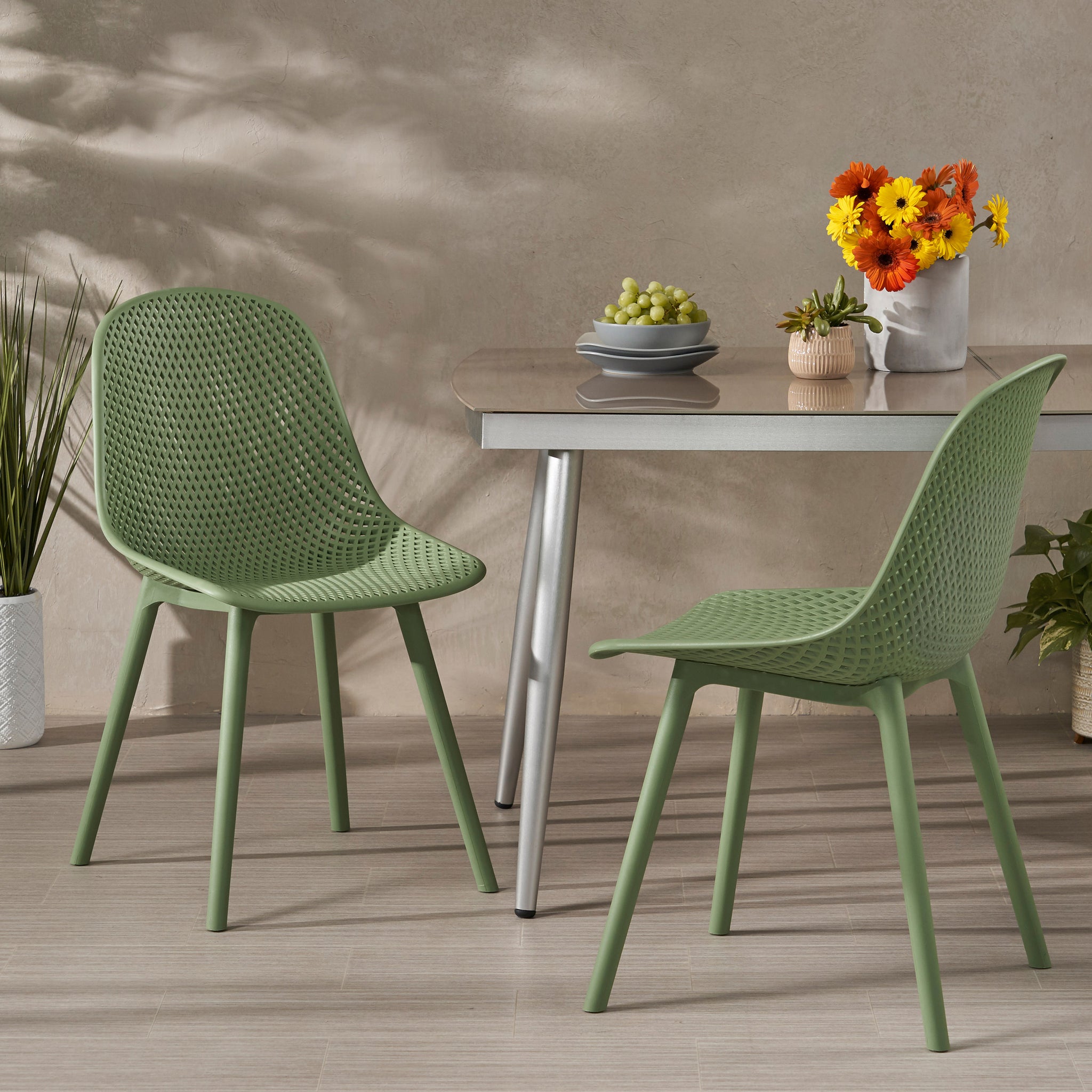 Posey Chair Green Polypropylene