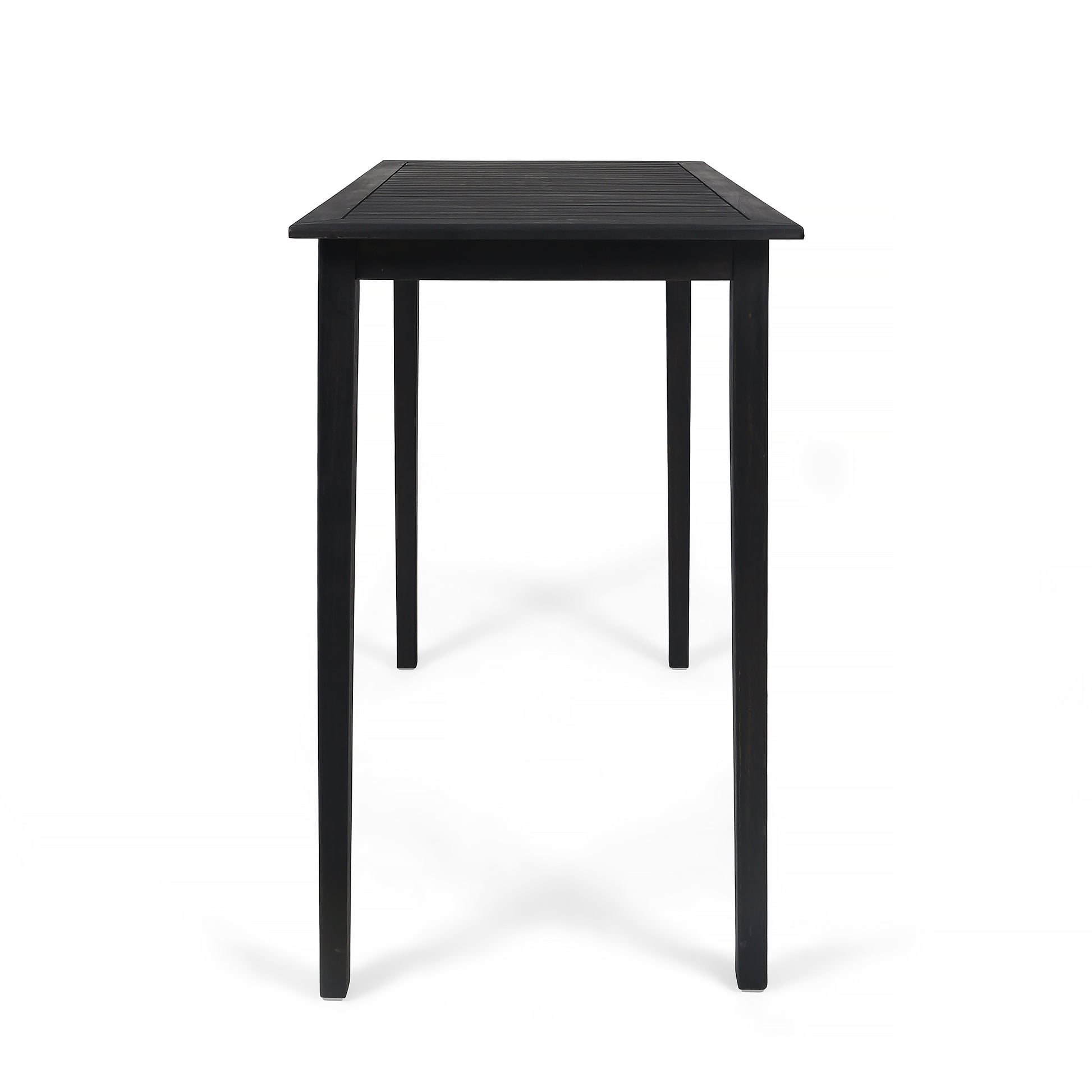 Outdoor Minimalist Acacia Wood Rectangle Bar Table Dark Gray Dark Gray Garden & Outdoor Minimalist Acacia Wood