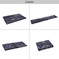 9X12 Area Rug, Washable Rug, Low Pile, Non Slip, Non Shedding, Foldable, Kid & Pet Friendly Area Rugs For Living Room, Bedroom, Kitchen, Dining Room Rug Perfect Gifts, Black Gray, 9' X 12' Black Gray Chenille Polyester