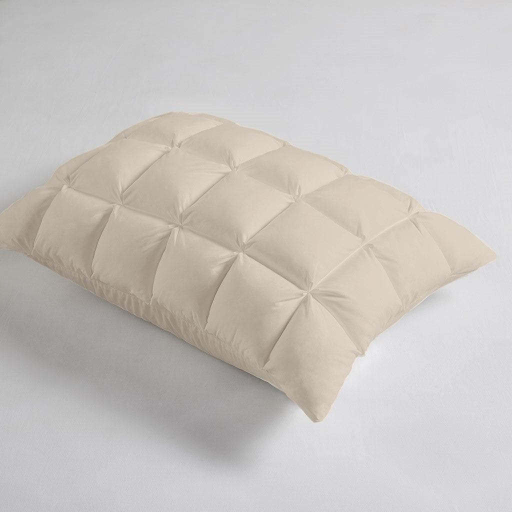 Overfilled Pillow Protector Single Piece King Size Beige Polyester