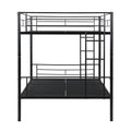 Full Over Full Metal Bunk Bedno Box Spring Needed, Easy Assemble Black Metal