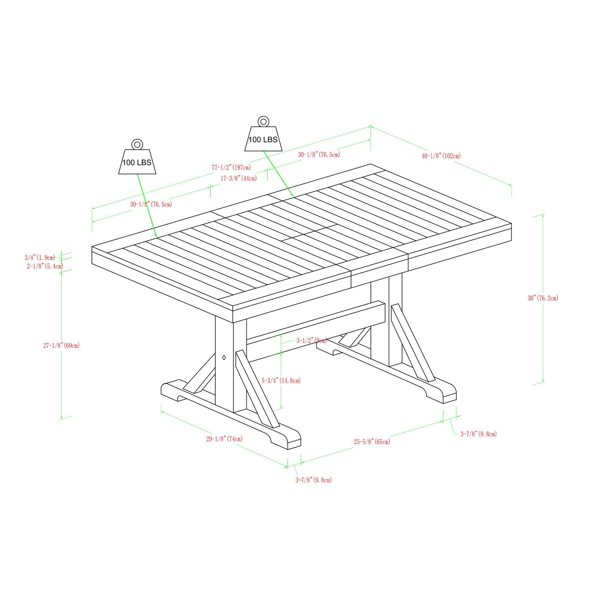 Classic Extendable Trestle Dining Table Antique Black Black Mdf