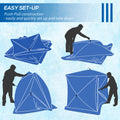 Outsunny 2 Person Insulated Ice Fishing Shelter Pop Up Portable Ice Fishing Tent With Carry Bag And Anchors For Lowest Temps 22 , Red Red Fabric
