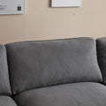 Modular Sectional Sofa With Movable Ottoman,L Shaped Corduroy Fabric Couch With High Supportive & Soft Sponges And Removable Ottoman, Sleeper Comfy Upholstered Furniture For Living Room Grey Grey