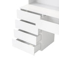 2 Door Wooden Storage Desk Wardrobe For Bedroom With Shelves And Drawers, White White Mdf Lvl