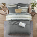8 Piece Printed Seersucker Comforter And Quilt Set Collection Yellow Full Queen Full Yellow Polyester