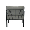 Grey And Black Patio Chair With Metal With Loose Back Yes Grey Black Garden & Outdoor Modern Wood Fabric