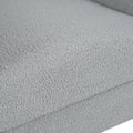 Oversized Accent Chair, Upholstered Living Room Chairs Single Sofa Chair With Walnut Legs, Curved Handrail, Grey Grey Teddy