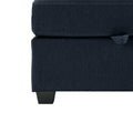 L Shaped Modular Sectional Corner Sofa Couch, 6 Seat Modular Sectional Sofa With Chaise For Living Room, Adjustable Arms And Backs Blue Blue Polyester 6 Seat