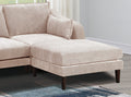 Modern Gorgeous 6Pcs Modular Sectional Set Armless Chairs One Arm Chair Ottoman U Shaped Couch Living Room Furniture Pink Primary Living Space Cushion Back Classic,Contemporary,Modern Modular