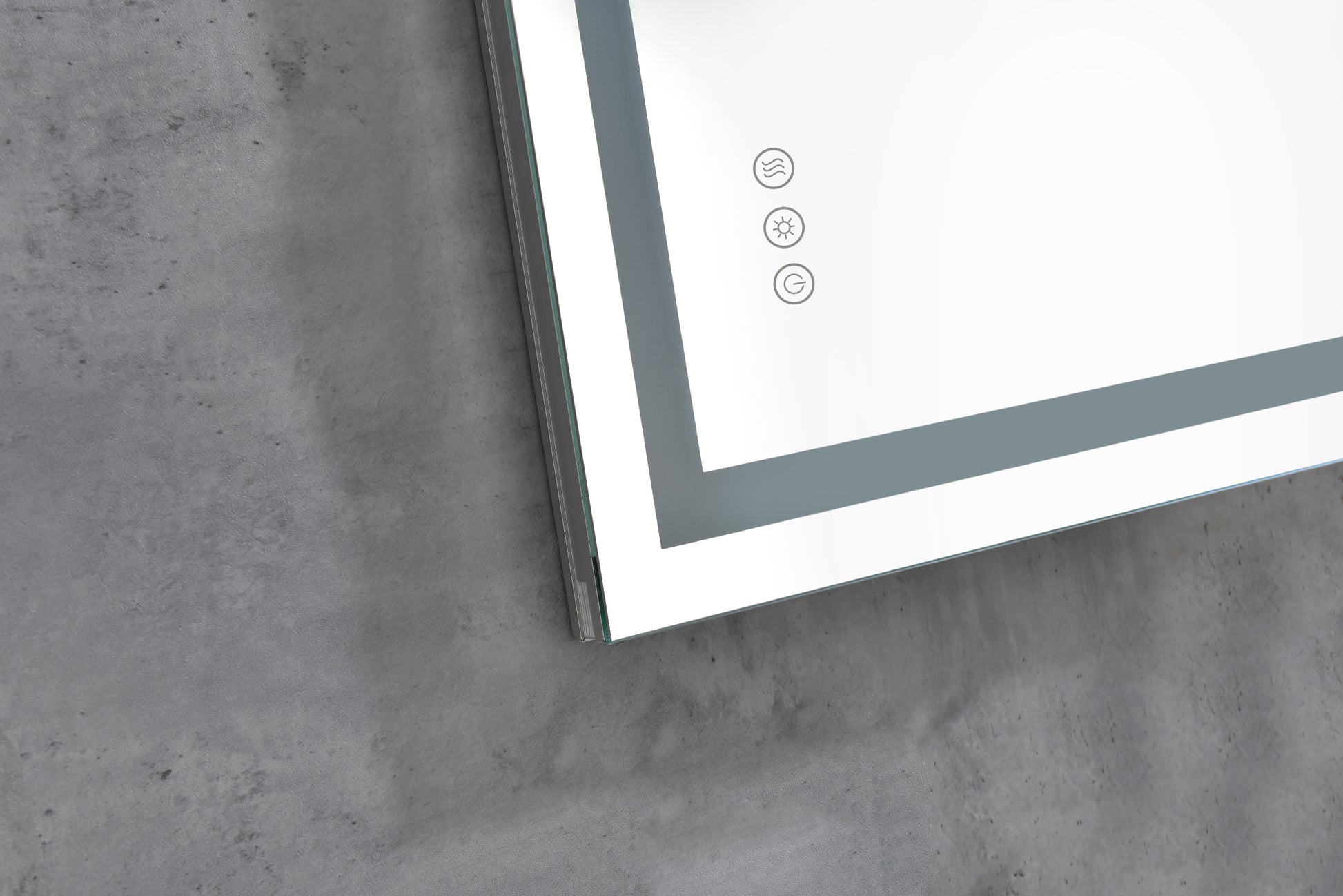 Led Bathroom Mirror 40 "X26" With Front And Backlight, Large Dimmable Wall Mirrors With Anti Fog, Memory, 3 Colors, Led Vanity Mirror White Aluminium