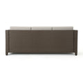 Puerta 3Seater Grey Brown Pe Rattan Iron