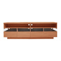 Modern Tv With 4 Drawers& 2 Open Cabinets, Media Console Table For Tvs Up To 75'', Entertainment Center With Acrylic Transparent Storage Space For Living Room, Bedroom, Home Theatre Wood Red Primary Living Space 70 Inches 60 69 Inches 70 Inches Particle