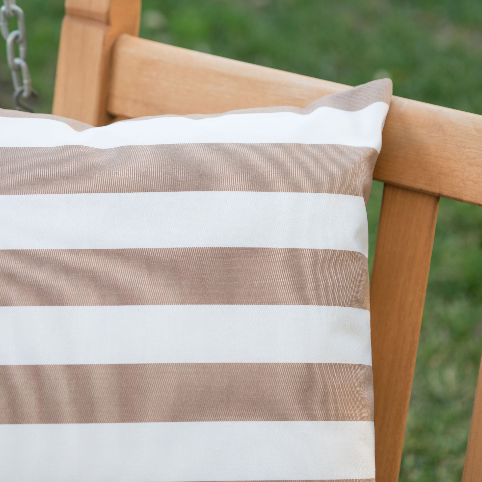 Coronado Stripe Rectangular Pillow Brown Fabric