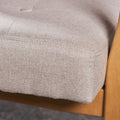 Beige Fabric Mid Century Modern Club Chair Beige Fabric