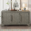 Designed Storage Cabinet Sideboard With Mdf Pine Veneeradjustable Shelves, Suitable For Living Rooms, Entrance And Study Rooms. Gray Primary Living Space Adjustable Shelves American Design,American Traditional,Classic Mdf