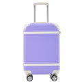 Hardshell Luggage Sets With Bags Carry On Suitcase Double Spinner Wheels With Tsa Lock ,Single Vintage Luggage 20 In,Purple Purple Abs