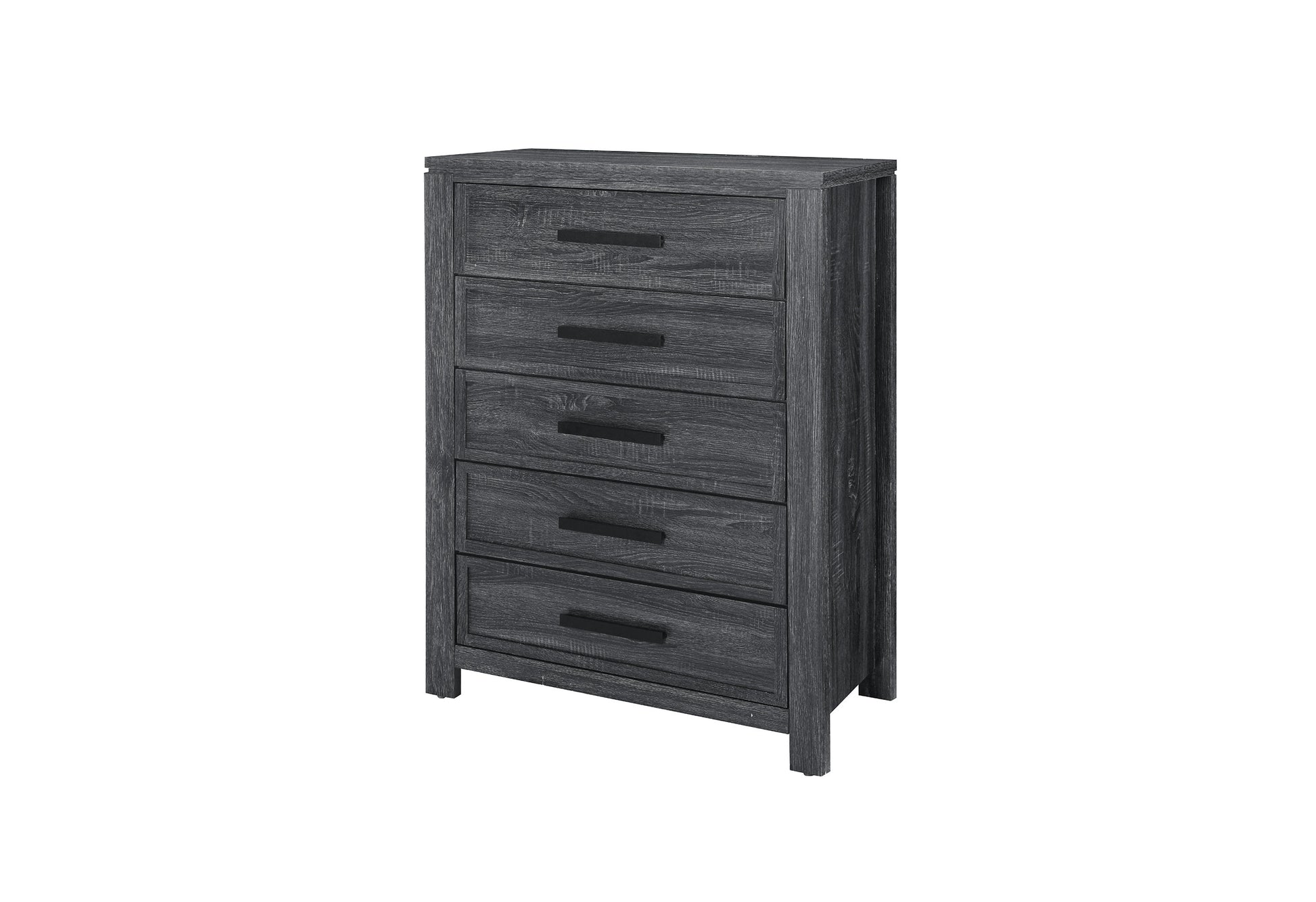 Aya Dark Grey Chest Dark Gray Solid Wood Mdf