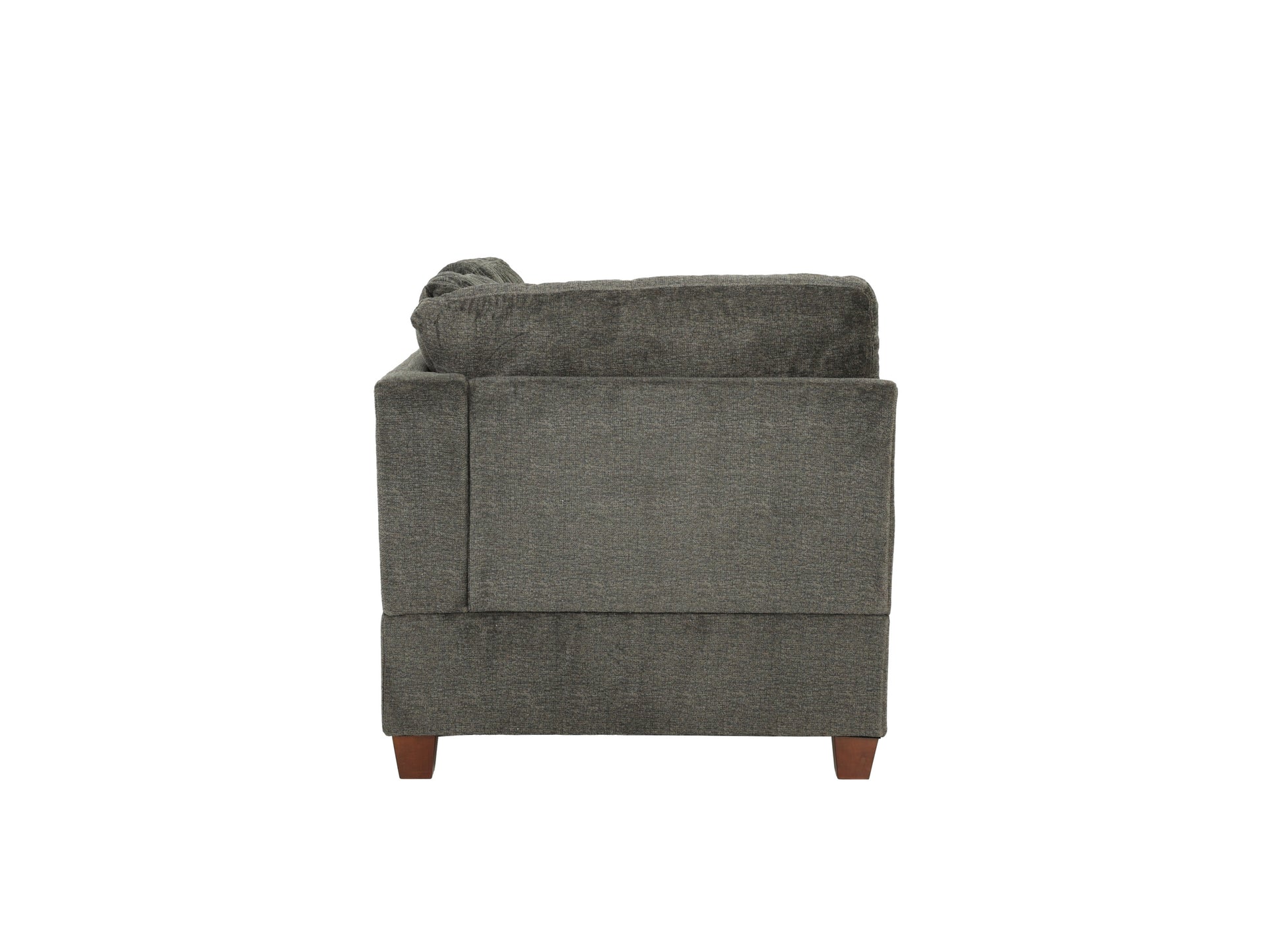 Modular Set 2Pc In Gray Gray Chenille Primary Living Space Firm Cushion Back Armless Chenille 2 Seat