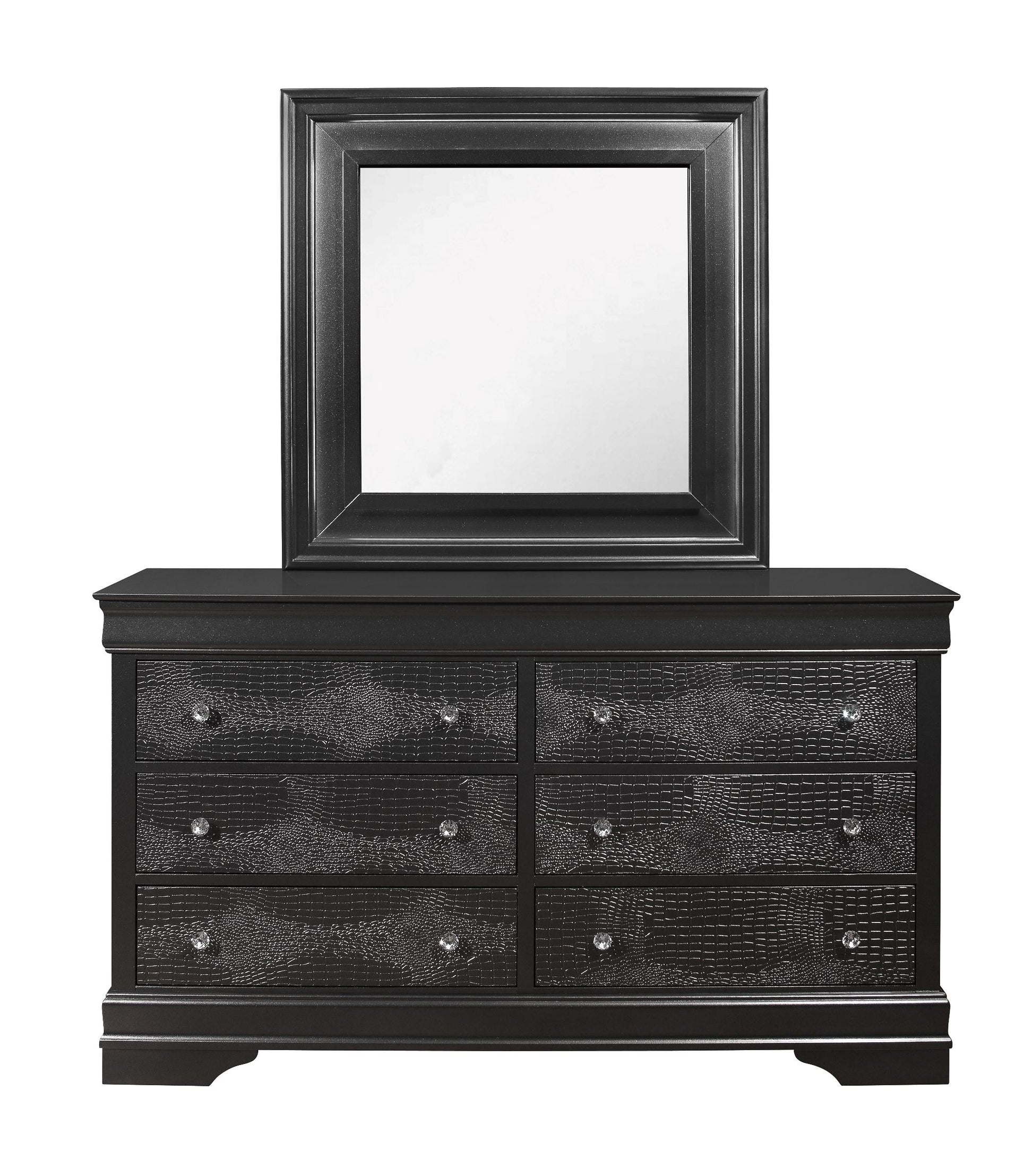 Shaker Crocodile Metallic Grey Mirror Metallic Grey Solid Wood Mdf