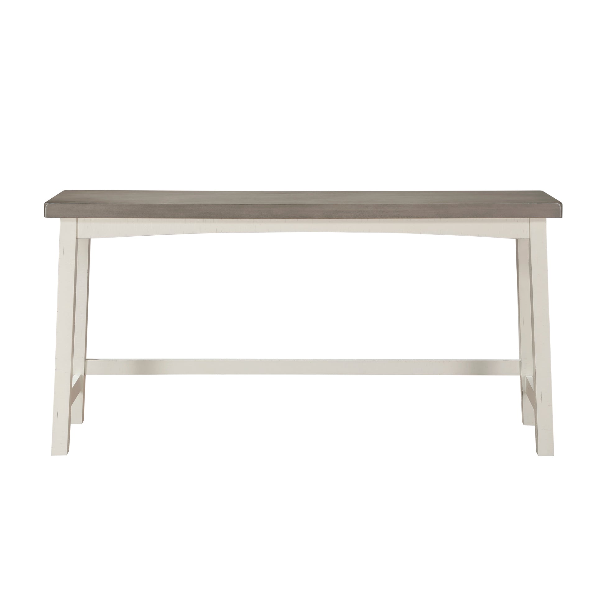 Transitional 4 Piece Counter Height Set, Table And Counter Height Stools White And Coffee Finish Solid Rubberwood Furniture Wood Coffee,White Wood Dining Room 72 Inches Transitional 4 Leg