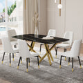 Large Modern Minimalist Rectangular Dining Table With 0.39 
