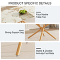 Table And Chair Set, Large Modern Minimalist Rectangular Dining Table, 0.39 Inch Imitation Marble Countertop, Wood Metal Table Legs, Comfortable And Soft Seats. Wood Glass Metal